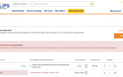 Order By Line Item And Order Pad