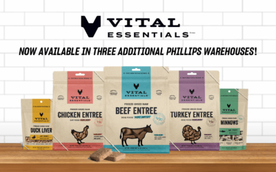 Vital Essentials is Now Available in Three Additional Phillips Warehouses!